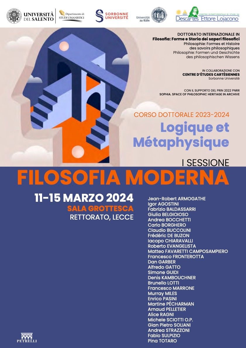 Logica e Metafisica nell'età cartesiana